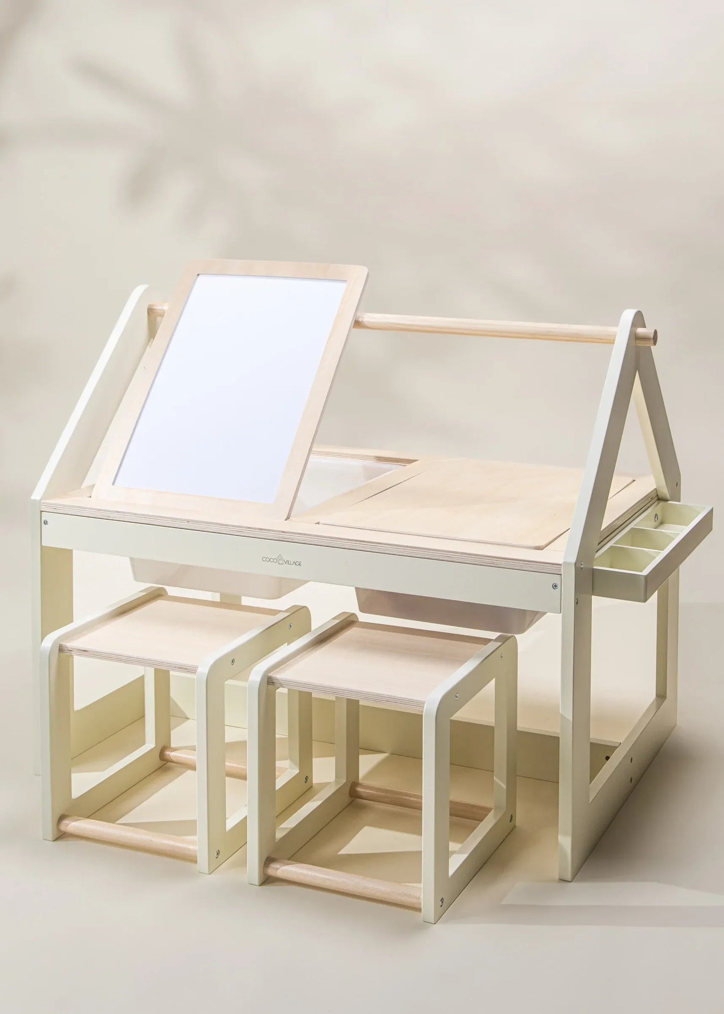 Multifunction Wooden Art & Sensory Table W/ Stools