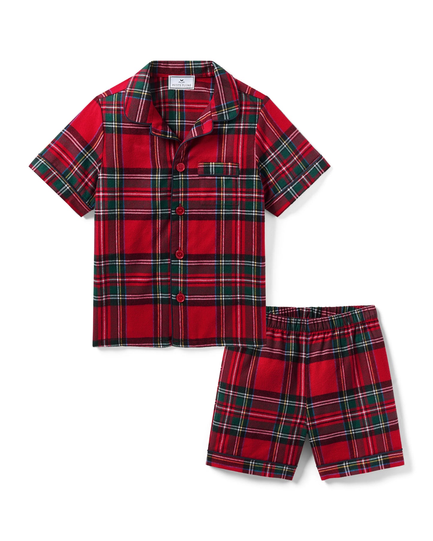 Kid's Brushed Twill Short Set in Imperial Tartan