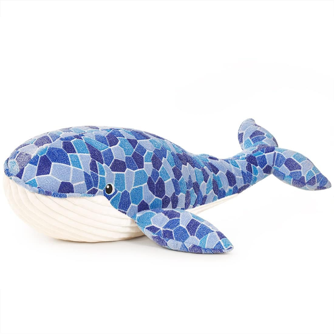 Checkered Blue Whale Plush Toy