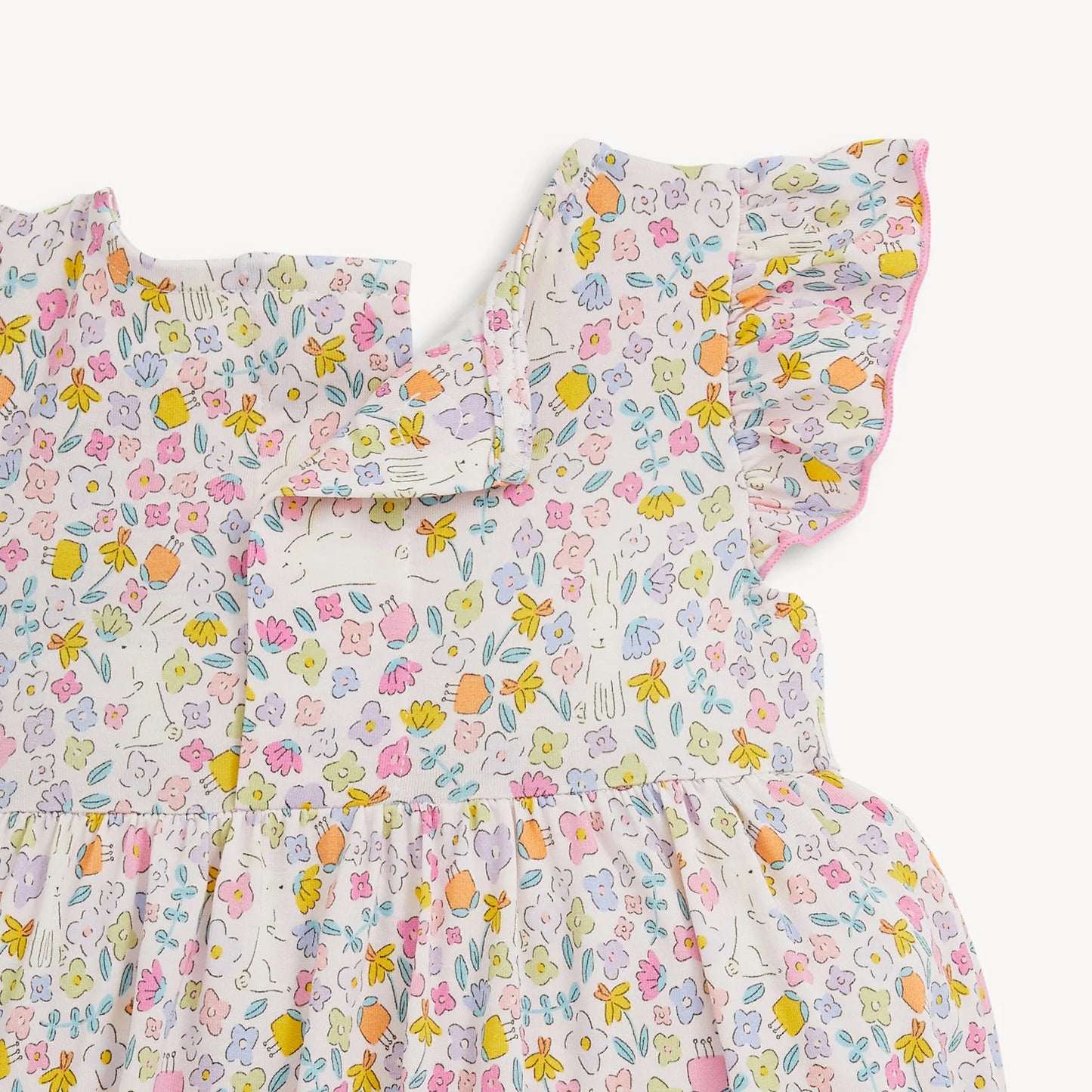 Bunny Blossom Magnetic Dress & Diaper Cover Set