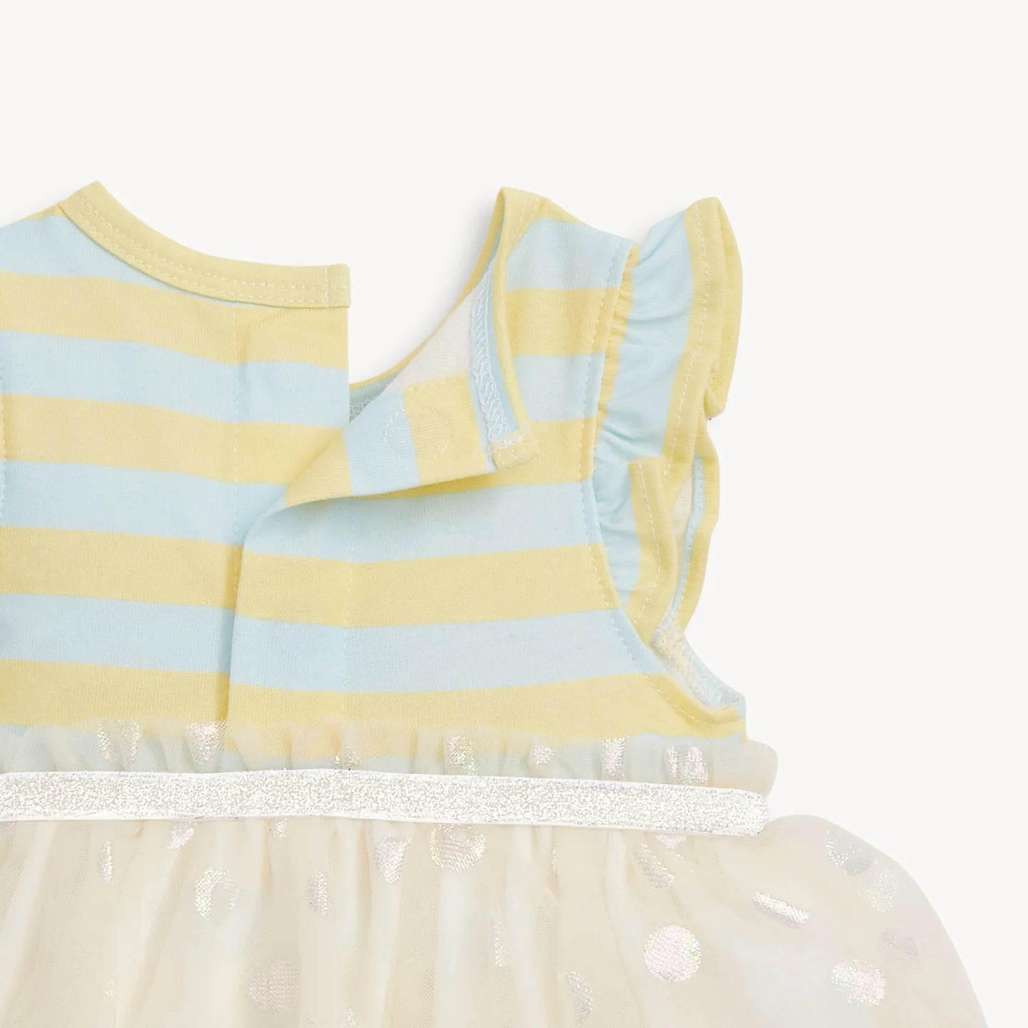 Lemon Cream Stripe Magnetic Bodysuit Tutu Dress