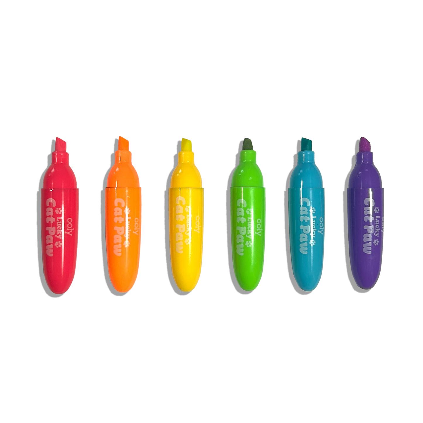 Lucky Cat Paw Scented Neon Highlighters
