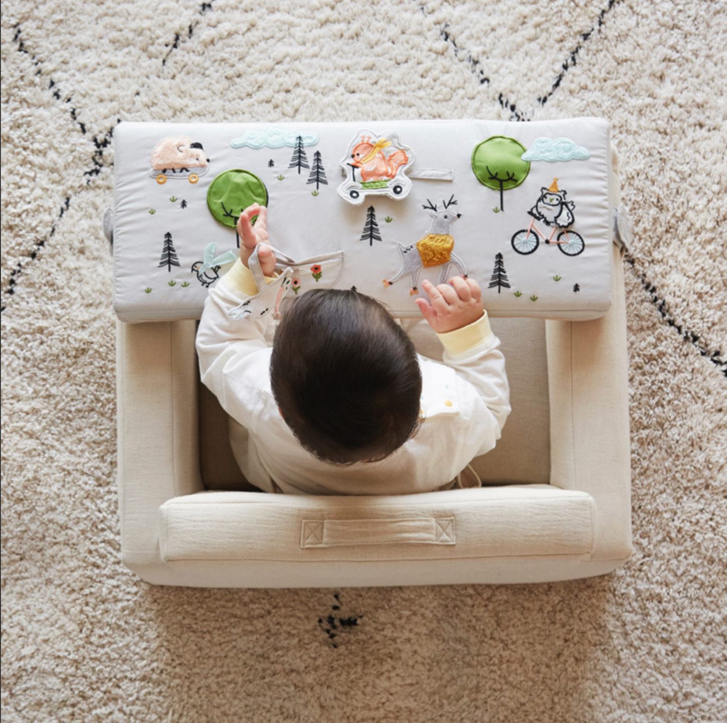 Rolling Along Square Chair