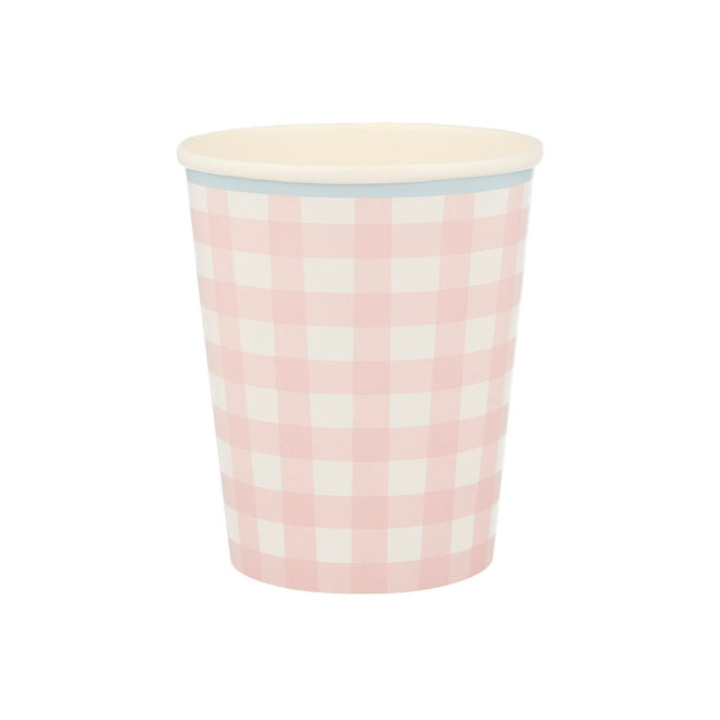 GINGHAM PRINT PAPER CUPS