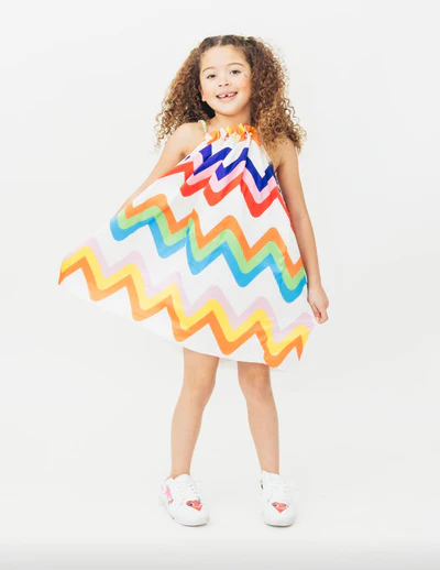 Wave Beaded Multi-Color Dress