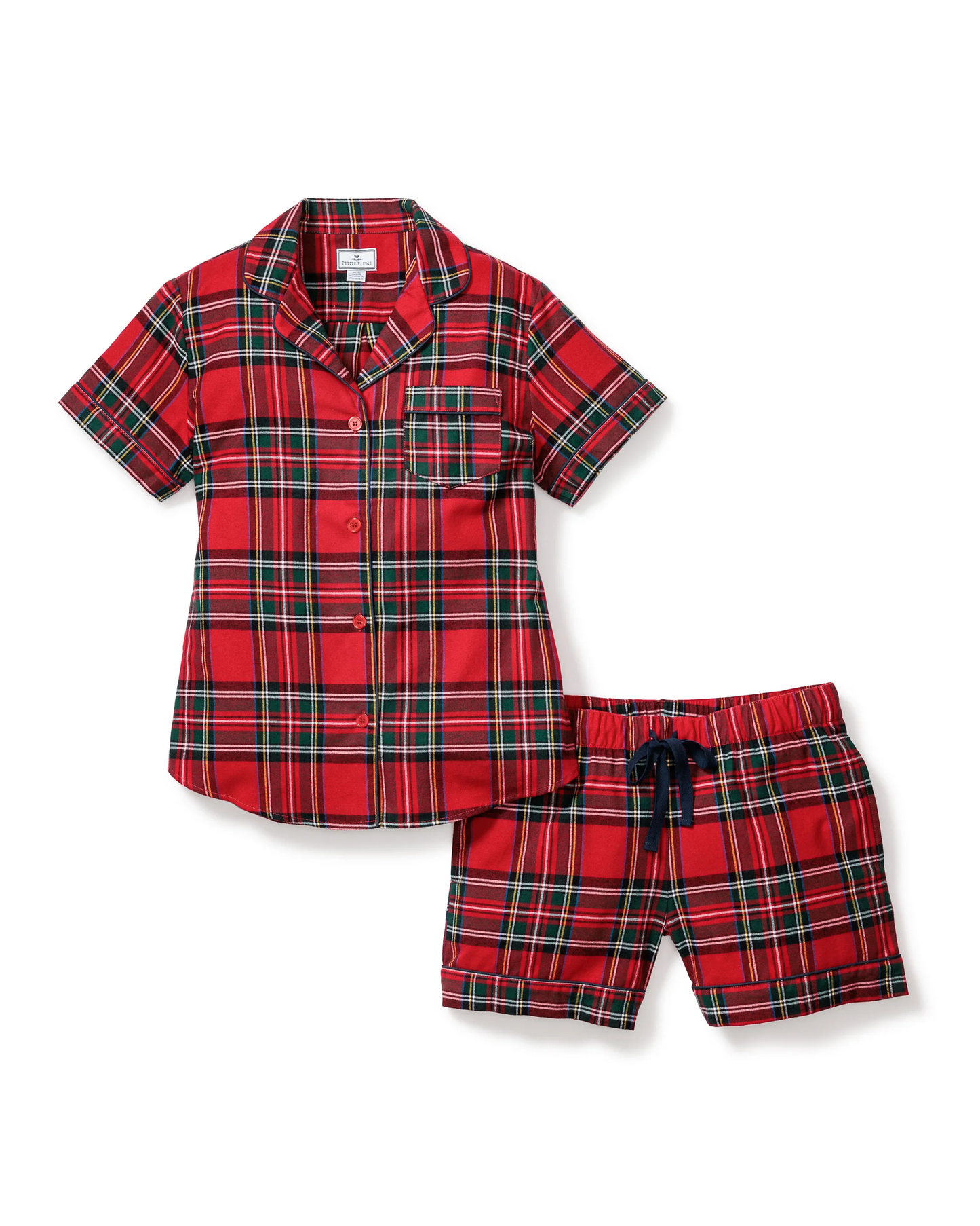 Women's Brushed Cotton Short Sleeve Short Set in Imperial Tartan