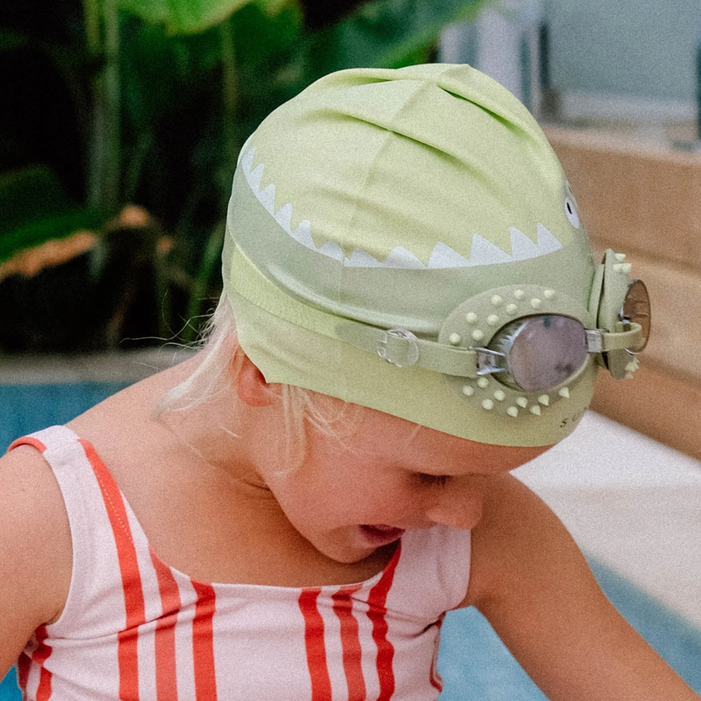 Cookie the Croc Khaki Kids Swim Goggles