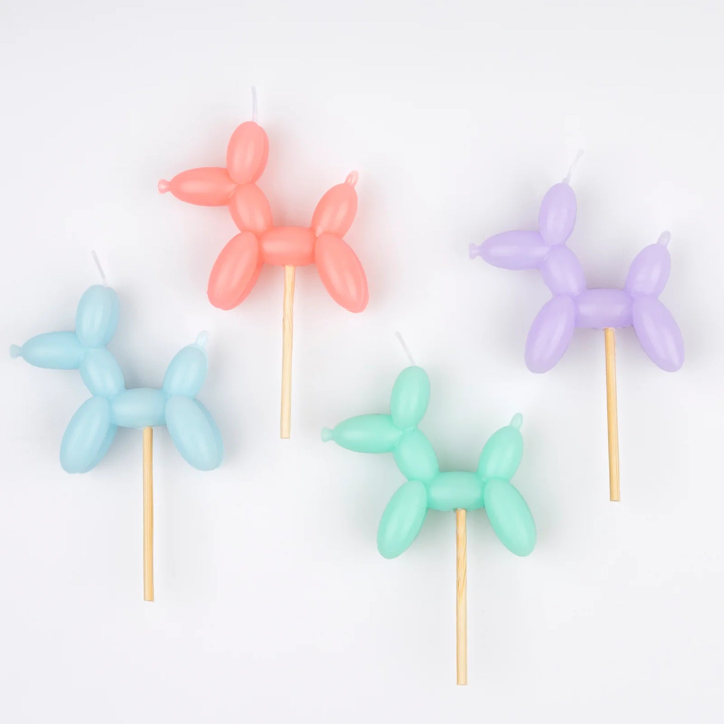 Balloon Dog Candles x4