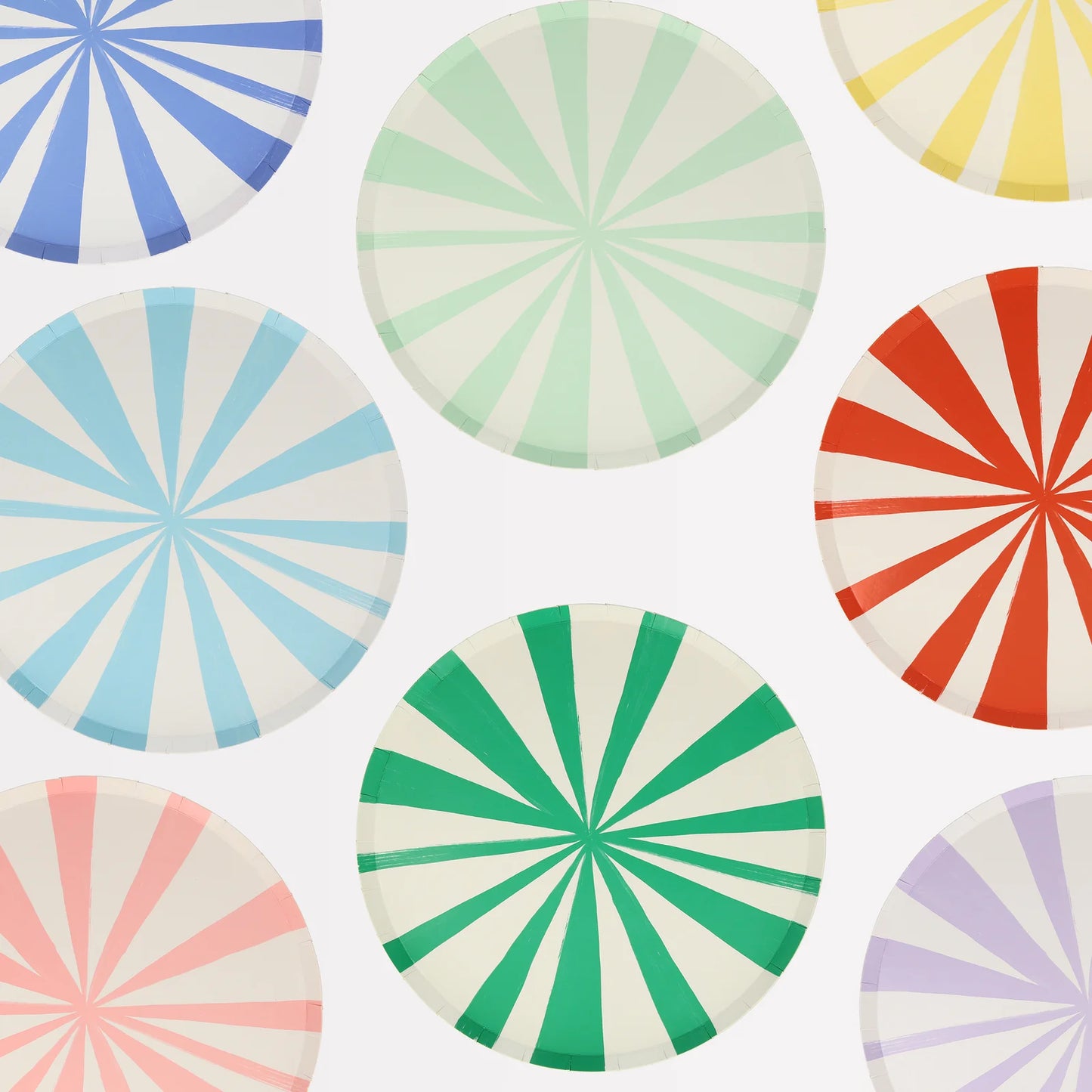 Mixed Stripe Dinner Plates x8