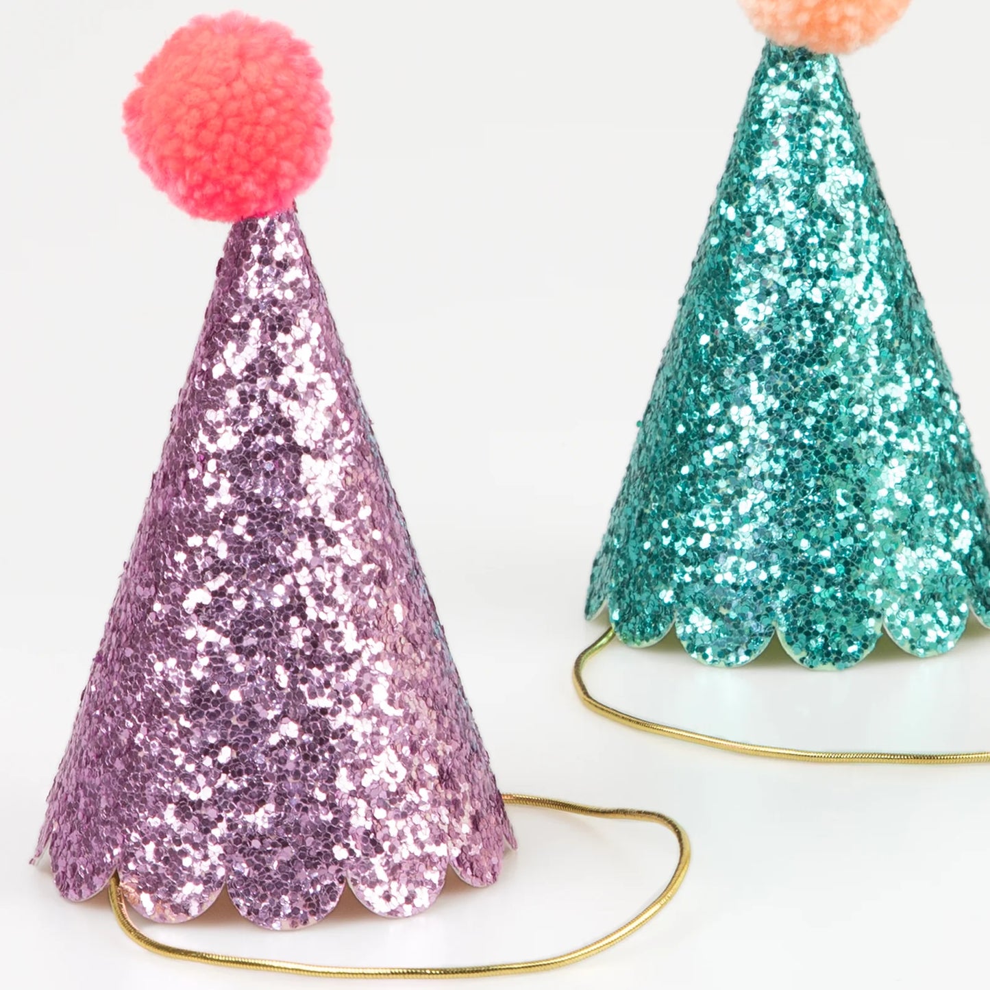 Glitter Mini Party Hats x8
