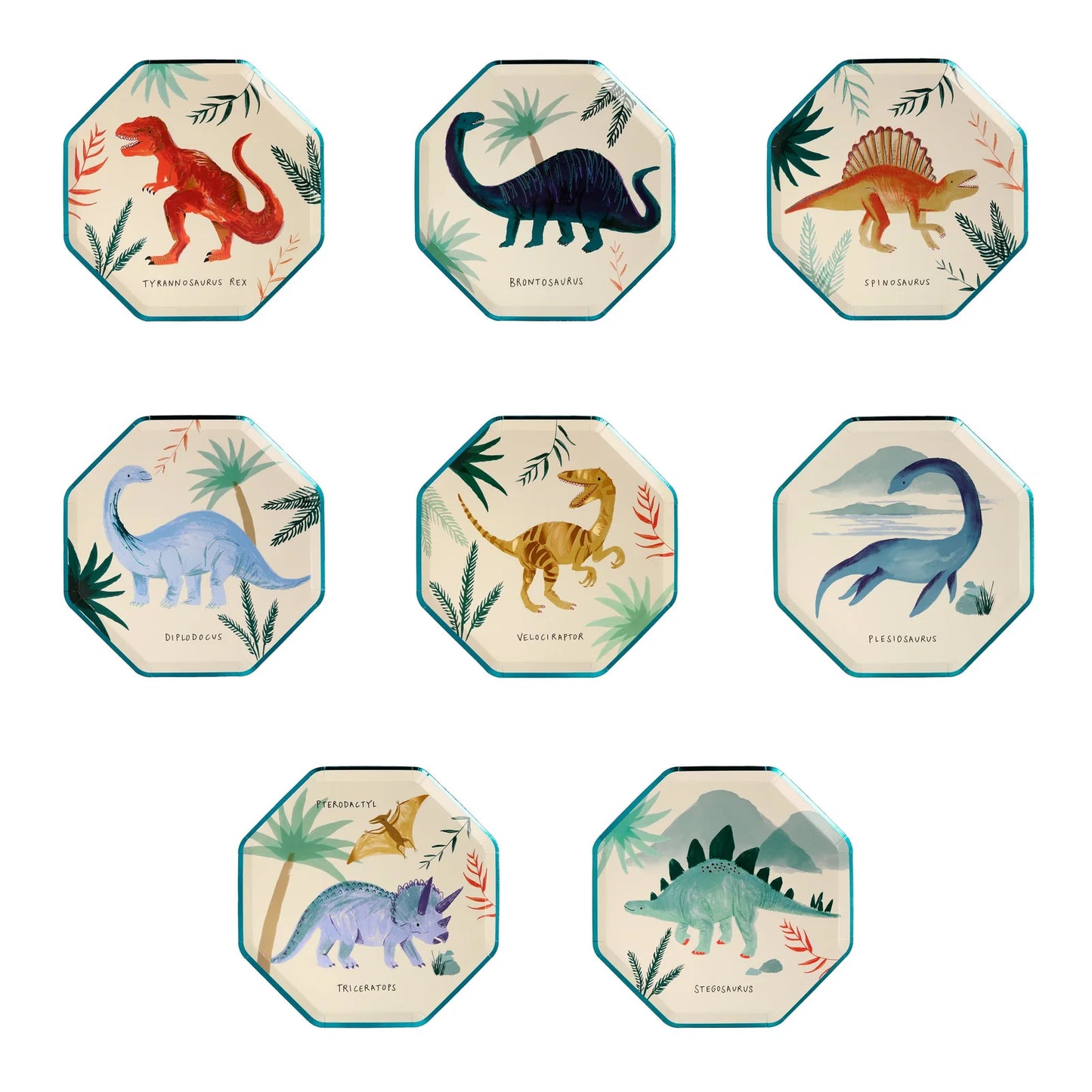 Dinosaur Kingdom Side Plates x8