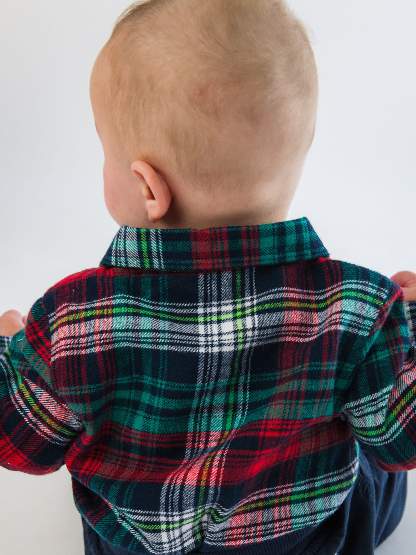 Christopher Plaid Long Sleeve Button Down Bodysuit