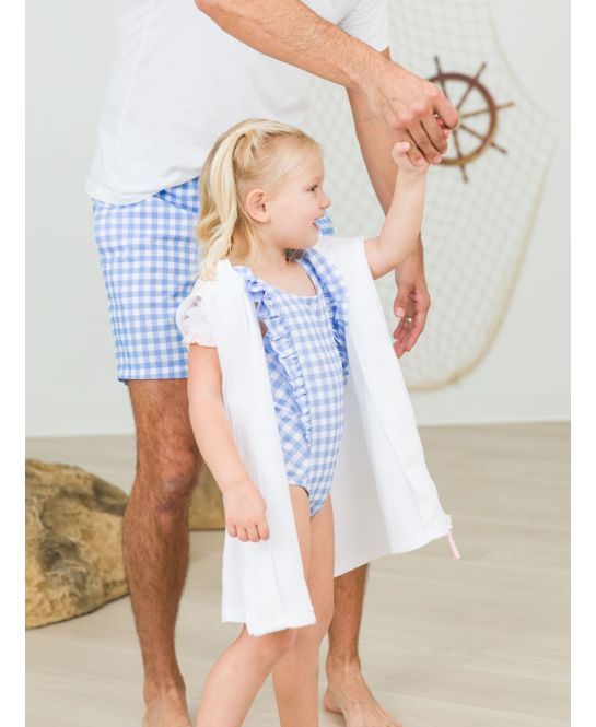 White Terry Full-Zip Cover-Up