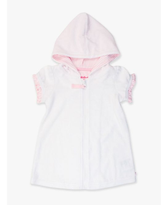 White Terry Full-Zip Cover-Up