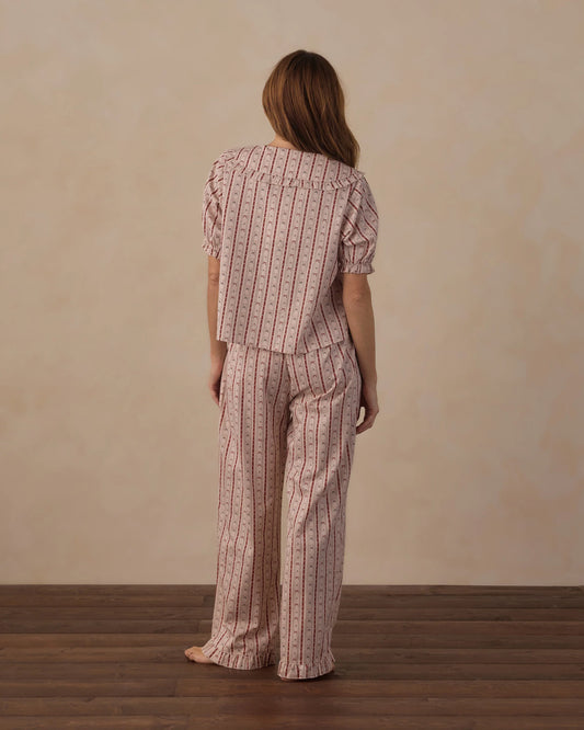 Women's Ruffle Pajamas Candy Cane Lane