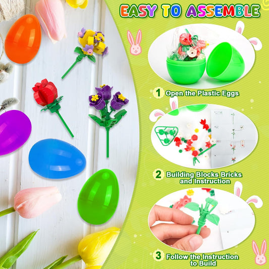 Easter Eggs with Flower Building Blocks
