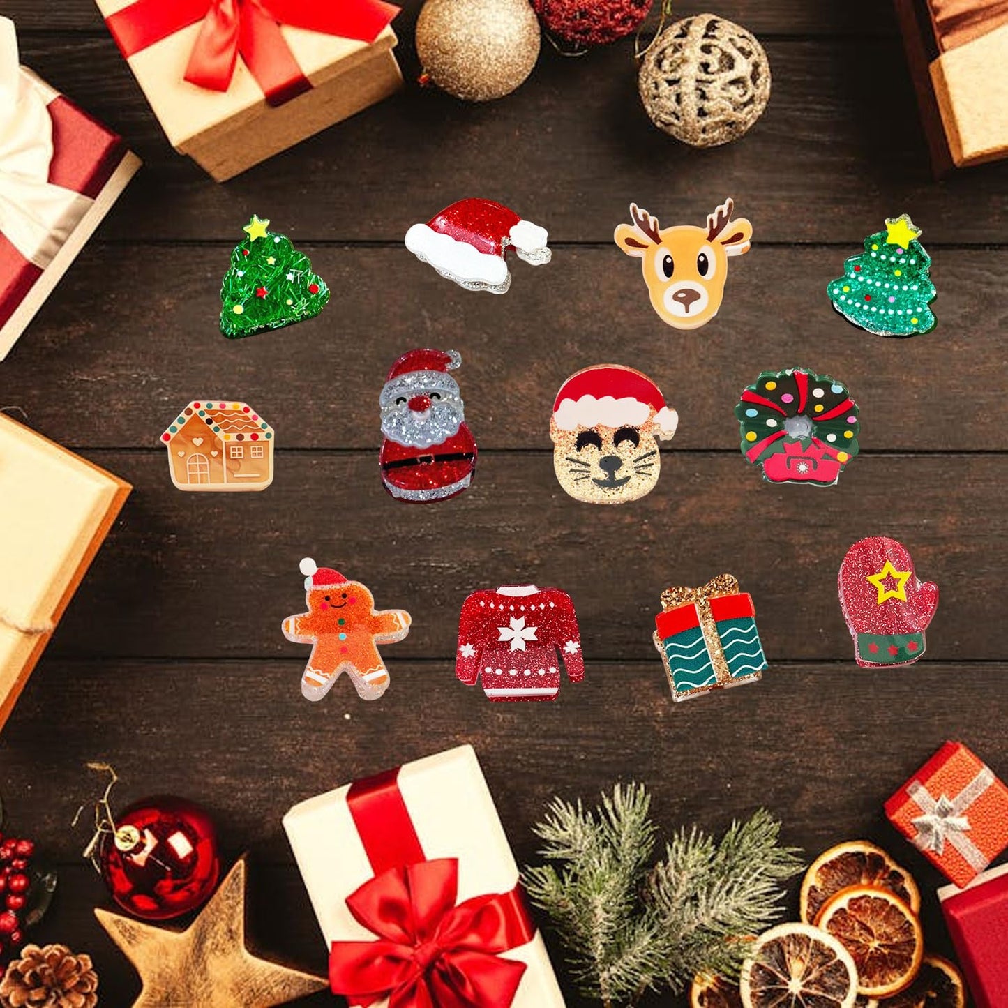 Christmas Hair Claw Clips