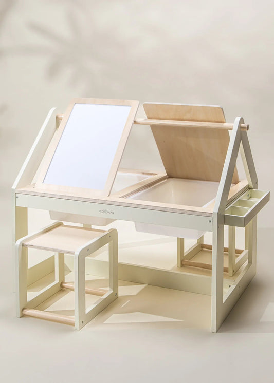 Multifunction Wooden Art & Sensory Table W/ Stools
