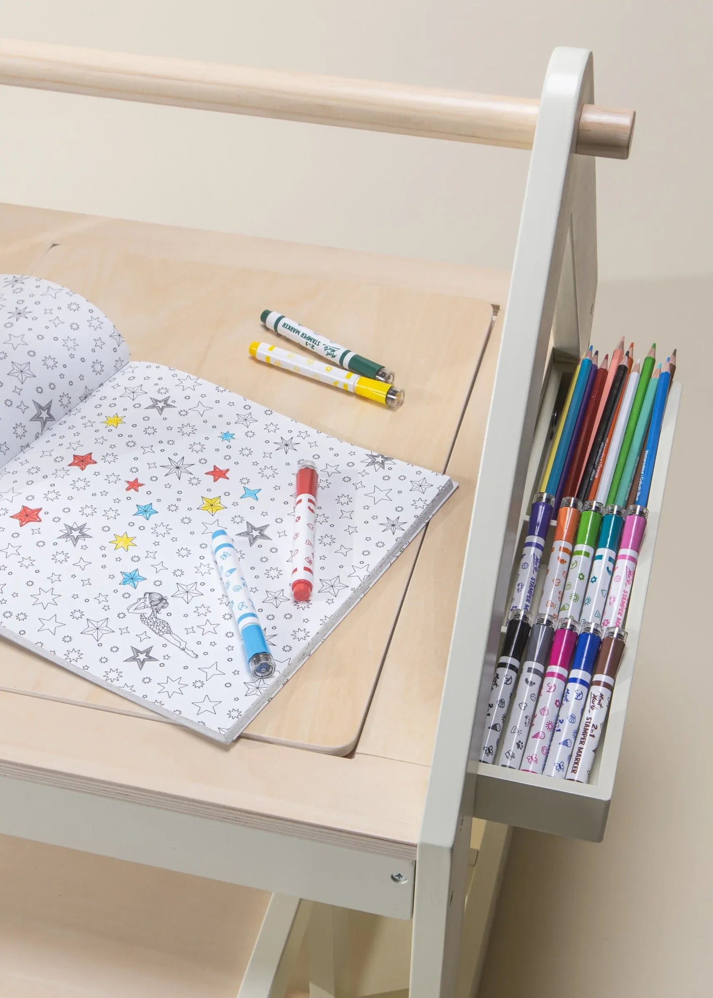 Multifunction Wooden Art & Sensory Table W/ Stools