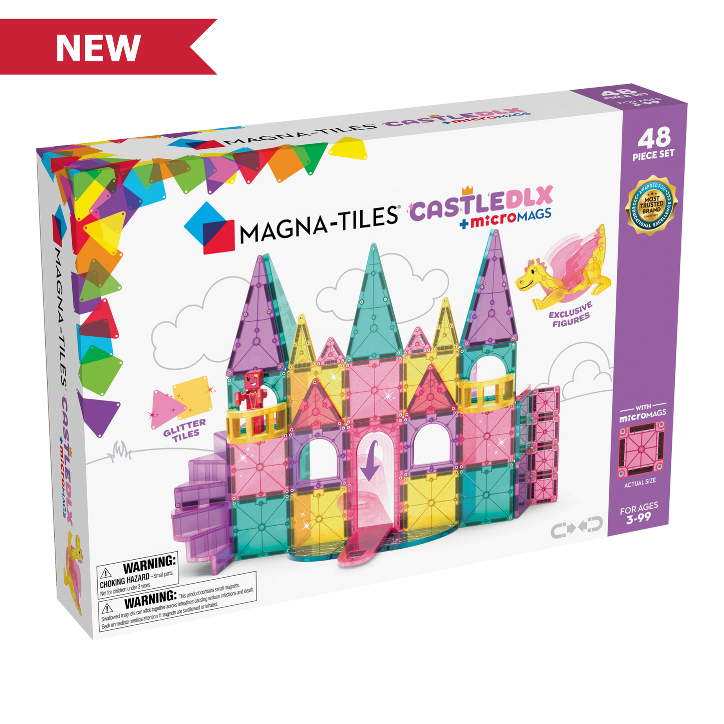 MAGNA-TILES Castle DLX 48-Piece Set
