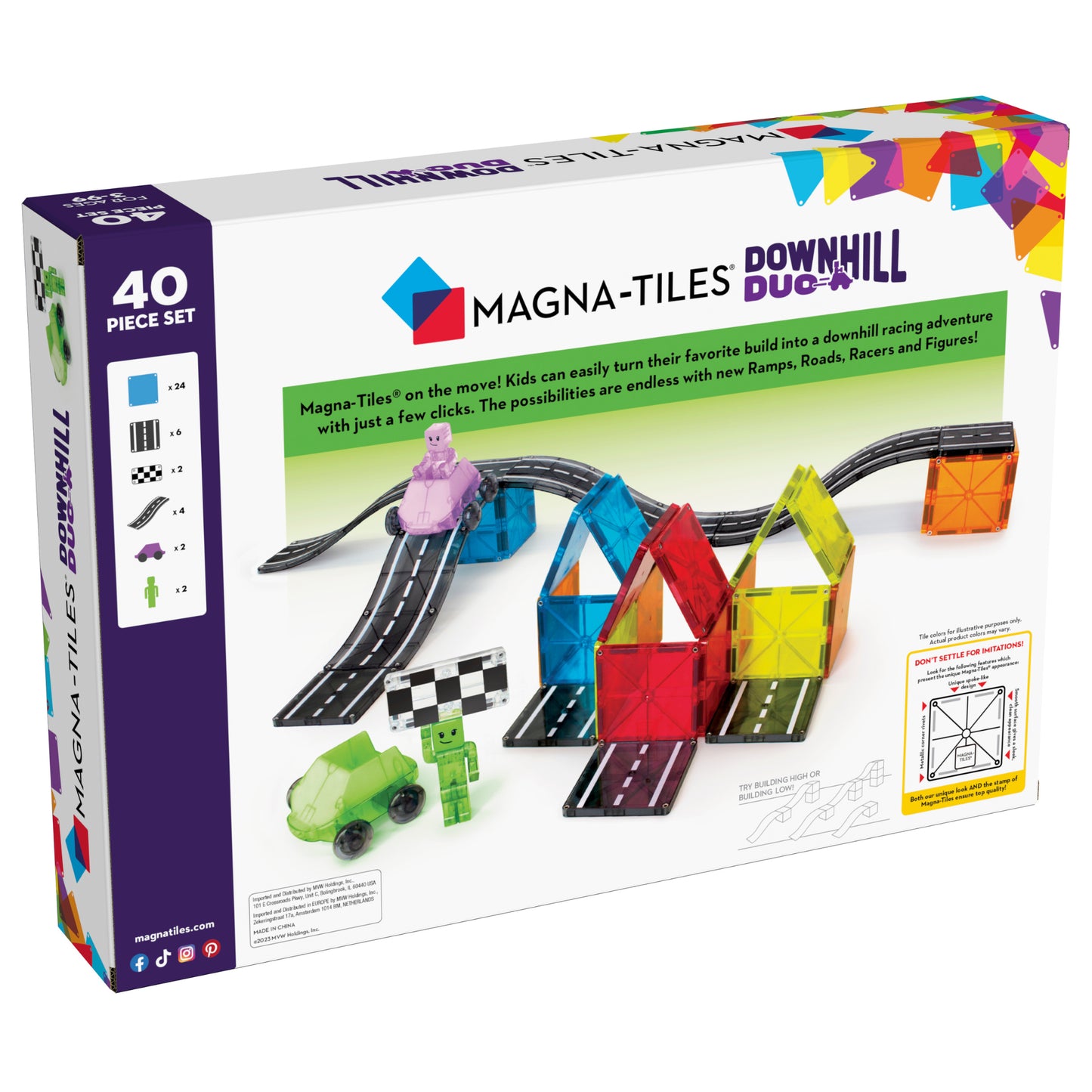 MAGNA-TILES Downhill Duo 40-Piece Set
