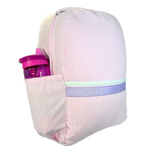 Princess Seersucker Medium Backpack w/ Pockets