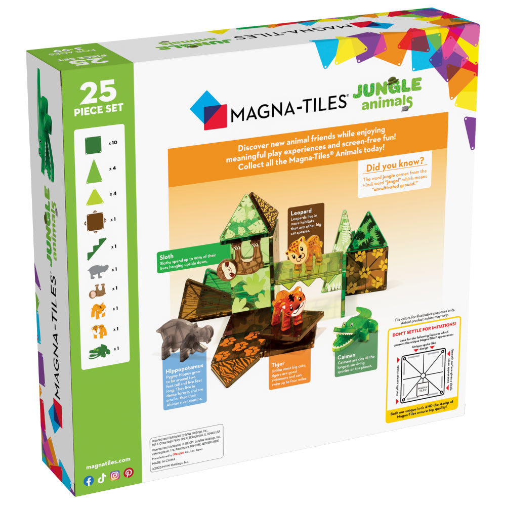 MAGNA-TILES Jungle Animals 25-Piece Set
