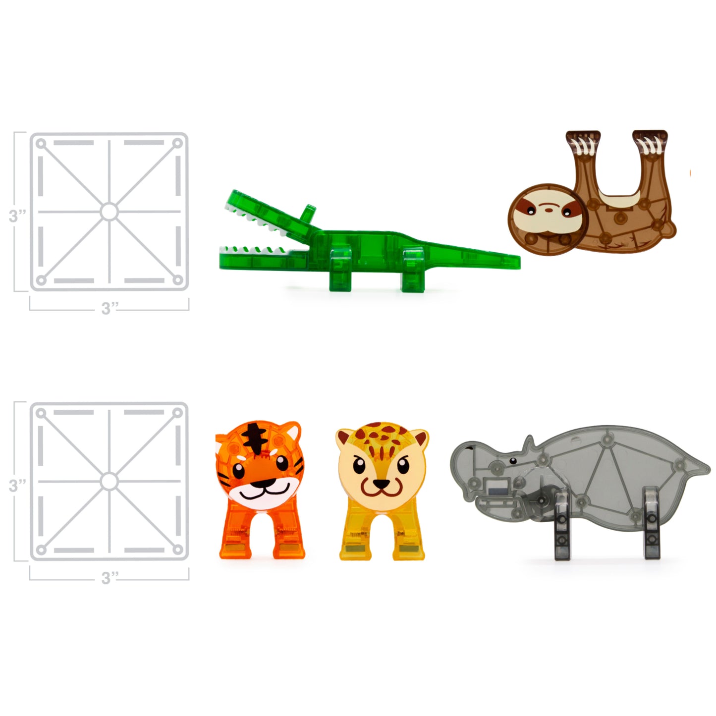 MAGNA-TILES Jungle Animals 25-Piece Set