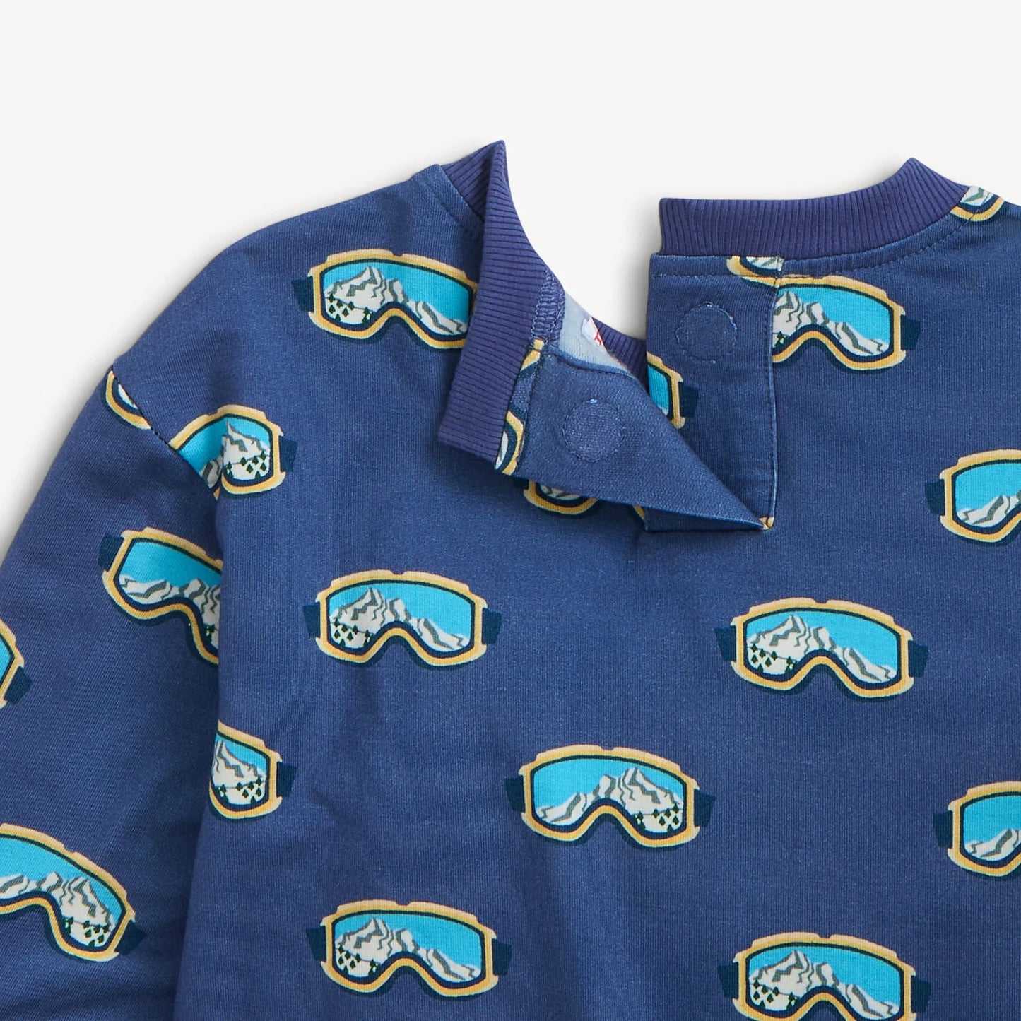 NAVY POWDER BRUSHED FLEECE MAGNETIC SWEATSUIT