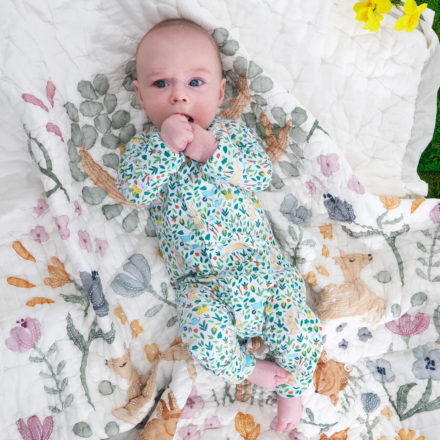 Bunny Garden Magnetic Convertible Coverall
