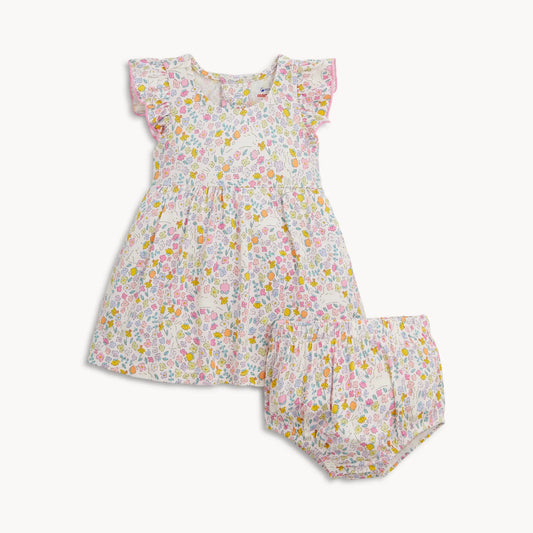 Bunny Blossom Magnetic Dress & Diaper Cover Set