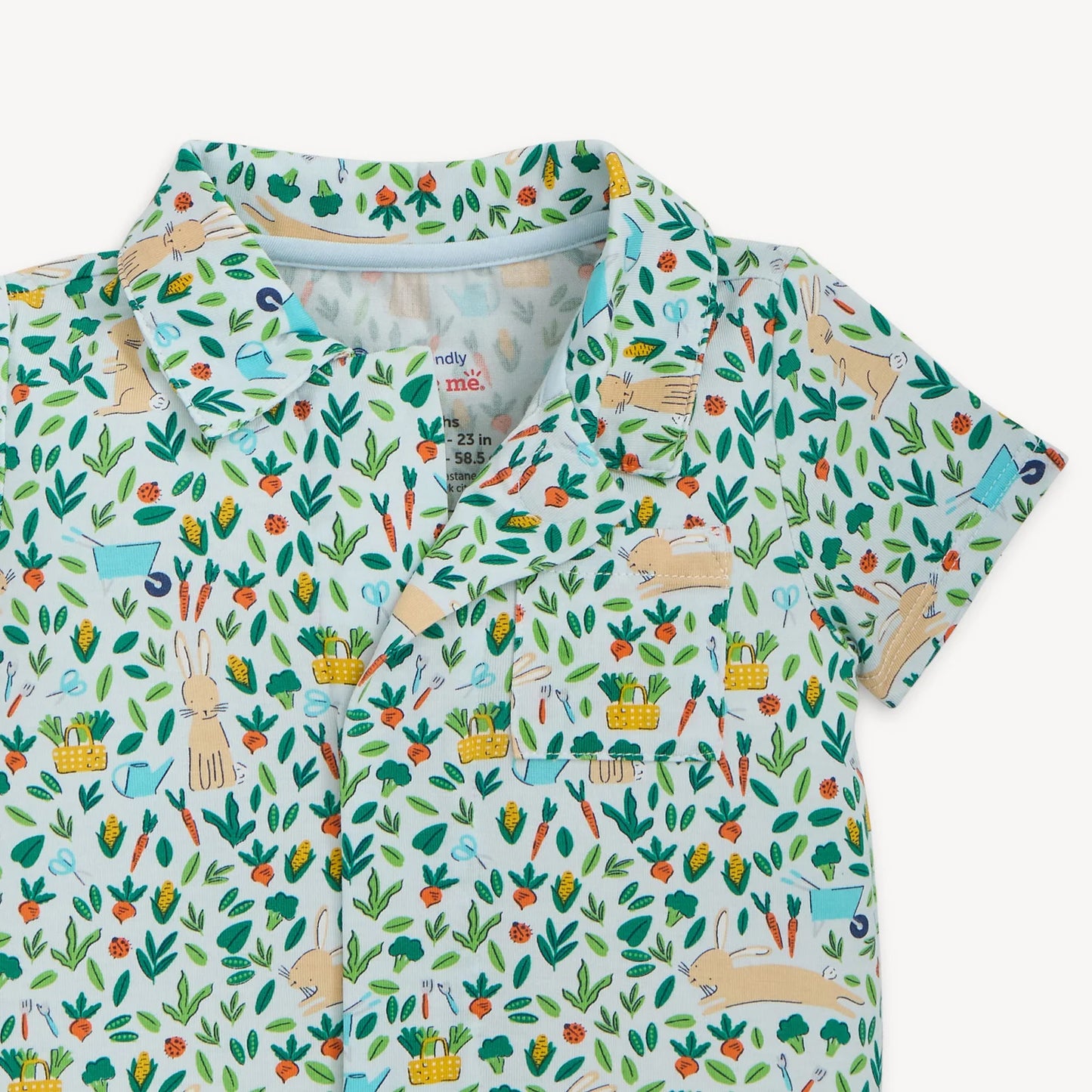 Bunny Garden Magnetic Polo Romper