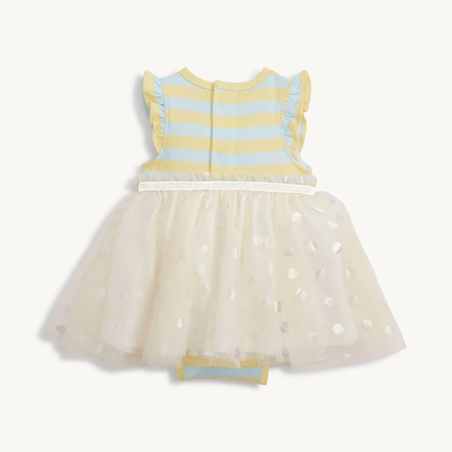 Lemon Cream Stripe Magnetic Bodysuit Tutu Dress