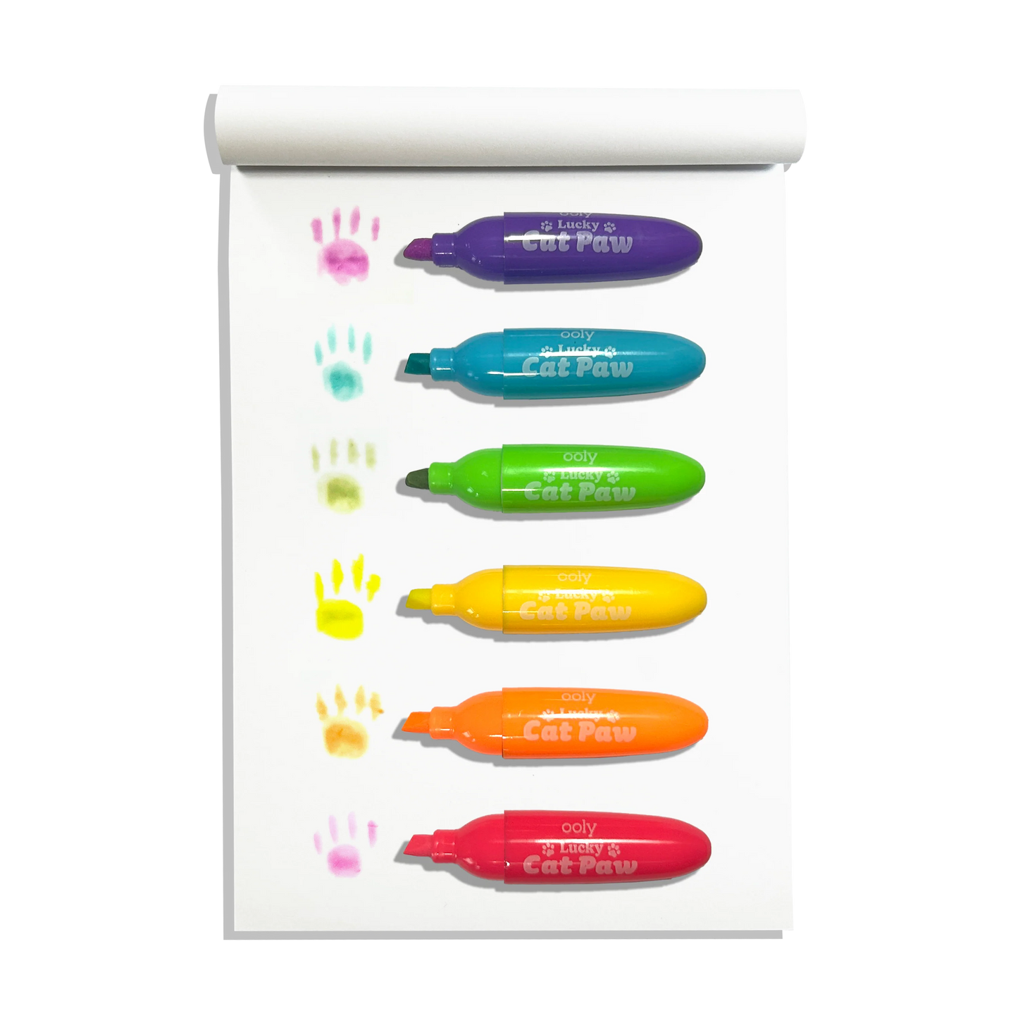 Lucky Cat Paw Scented Neon Highlighters