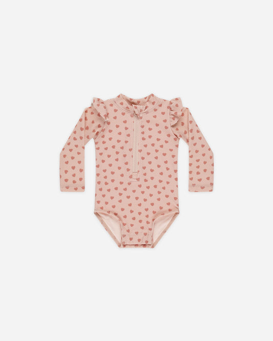 Byron Rashguard One-Piece || Hearts