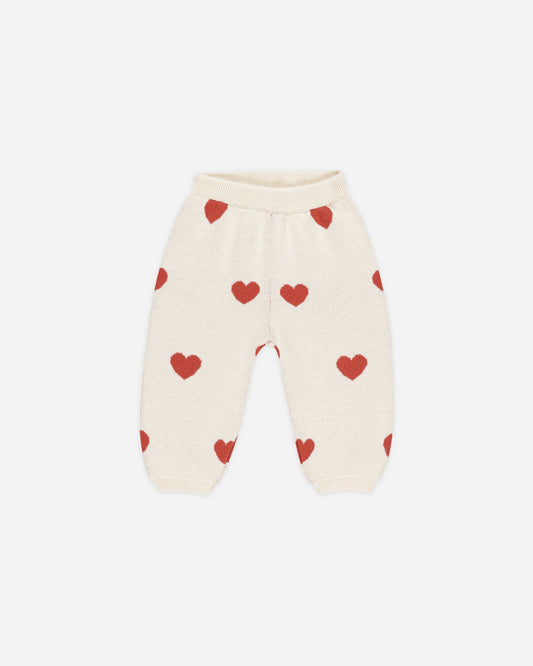 Heart Knit Pants || Natural