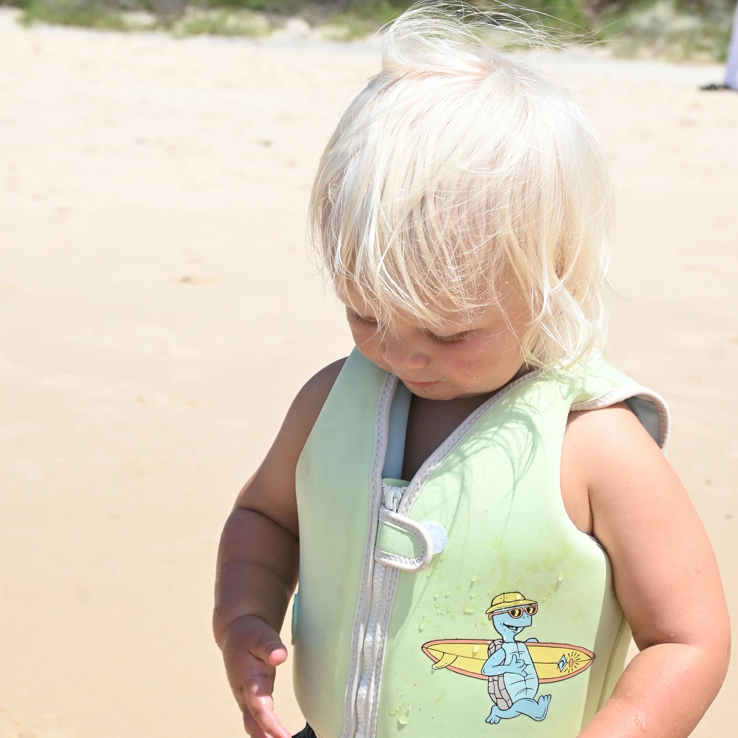 Swim Vest Shred Turtle Aqua