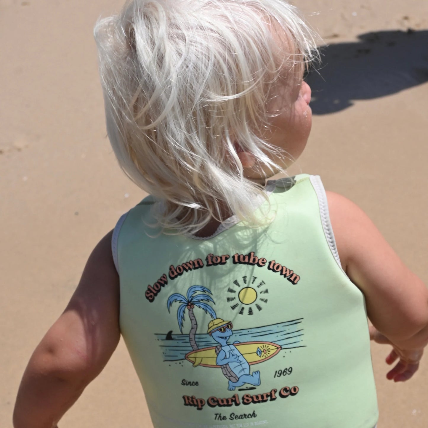 Swim Vest Shred Turtle Aqua