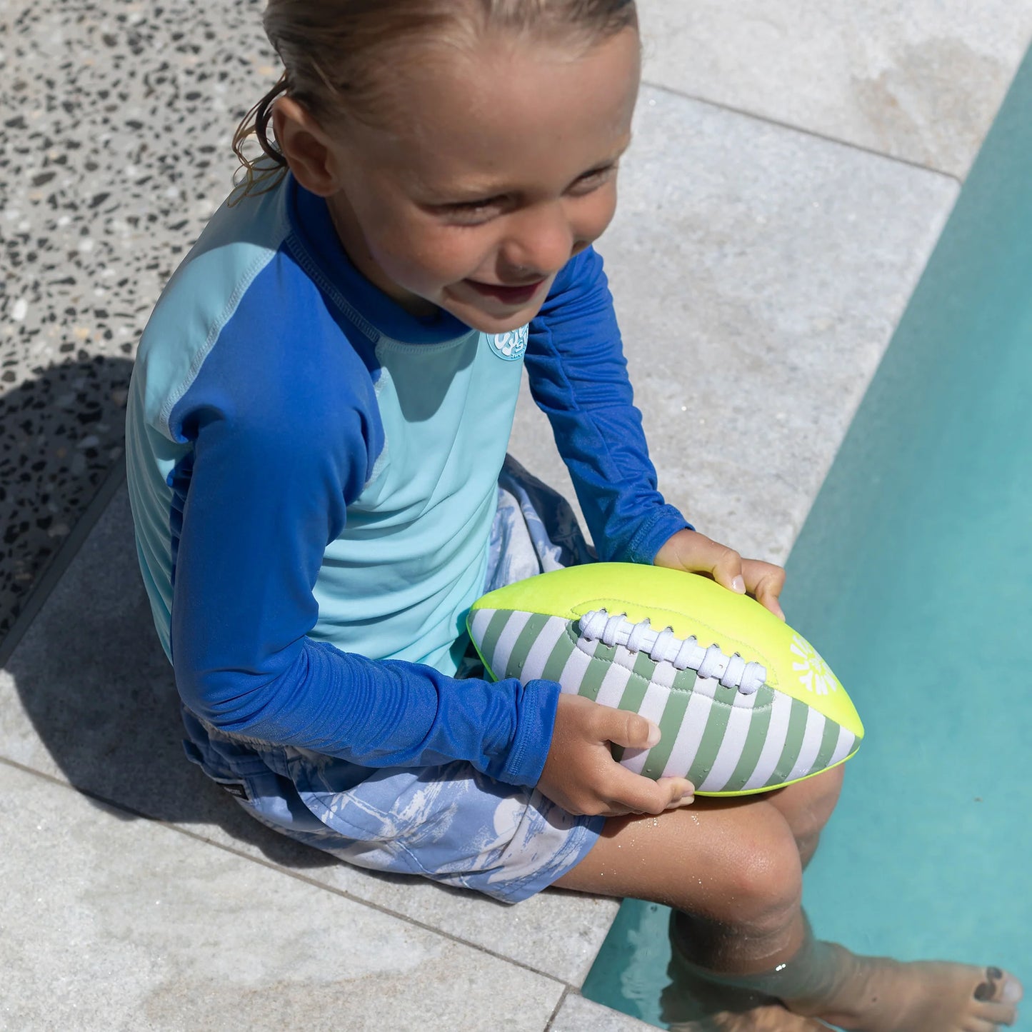Neoprene Football Tides Out Citrus