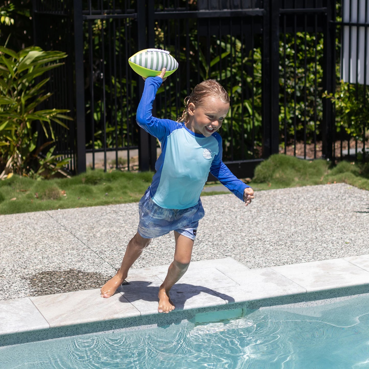 Neoprene Football Tides Out Citrus
