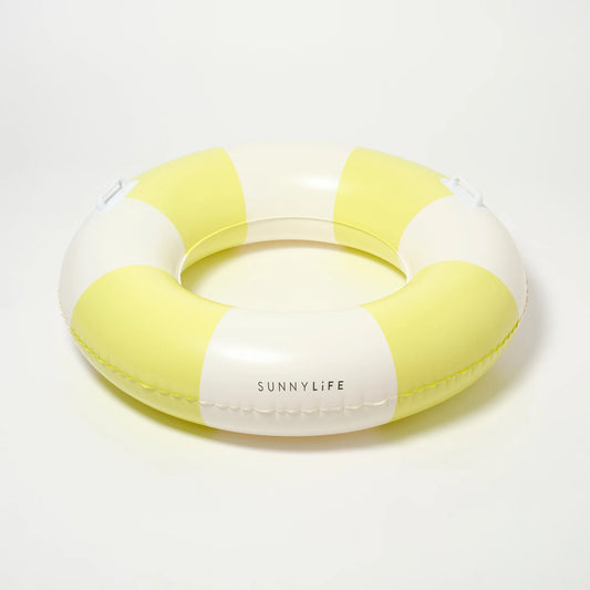 Tides Out Citrus Stripe Slim Tube Pool Ring