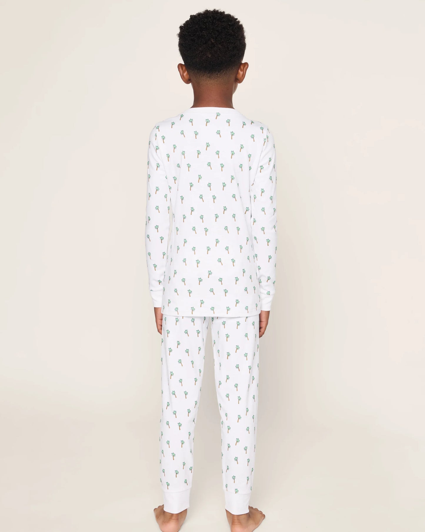 Kid's Pima Snug Fit Pajama Set in Palmier