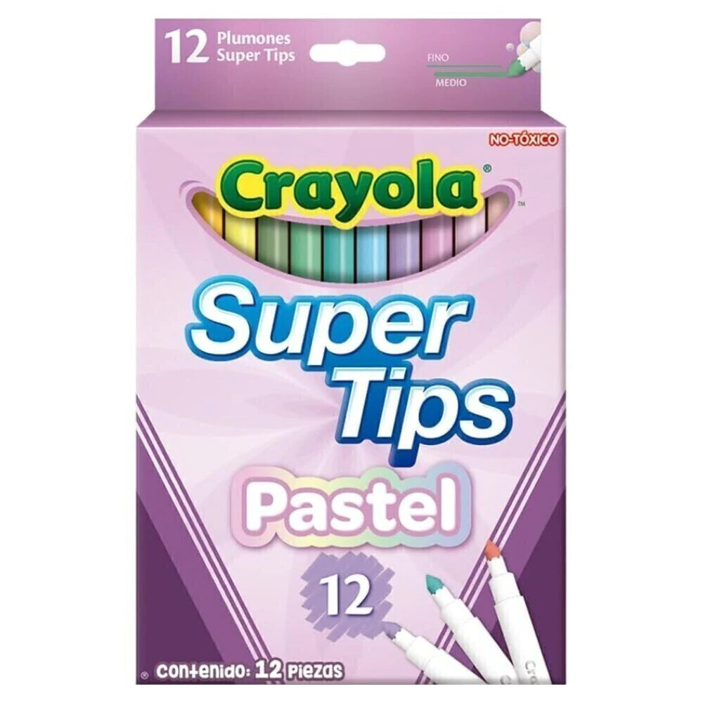Crayola Super Tips Pastel 12 Markers
