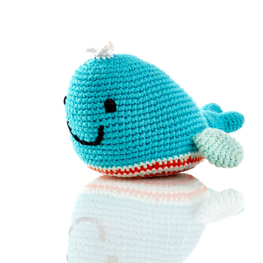 Deep Turquoise Whale Rattle