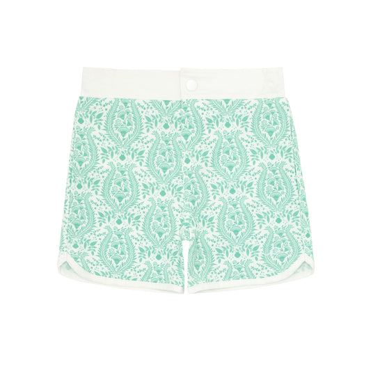 Boys Abaco Green Paisley Boardshort