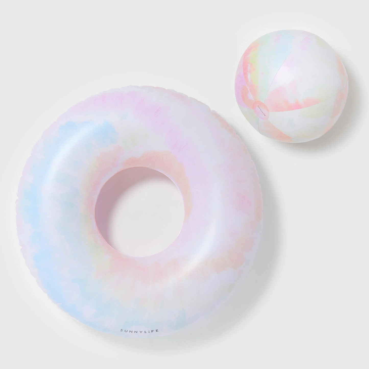 Tie Dye Tube Pool Ring and Ball Set