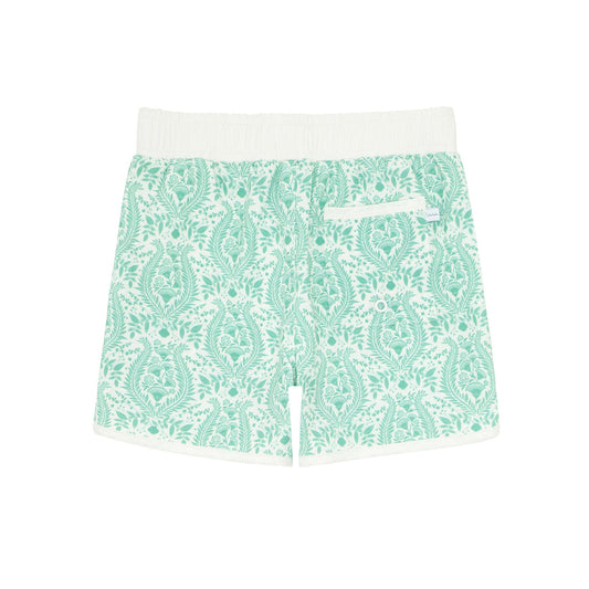 Boys Abaco Green Paisley Boardshort