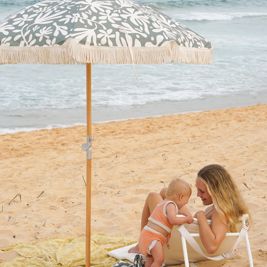 Luxe Beach Umbrella The Vacay Olive