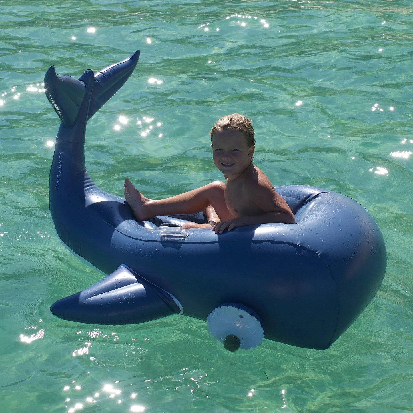 Moby Dick Navy Luxe Ride-On Float