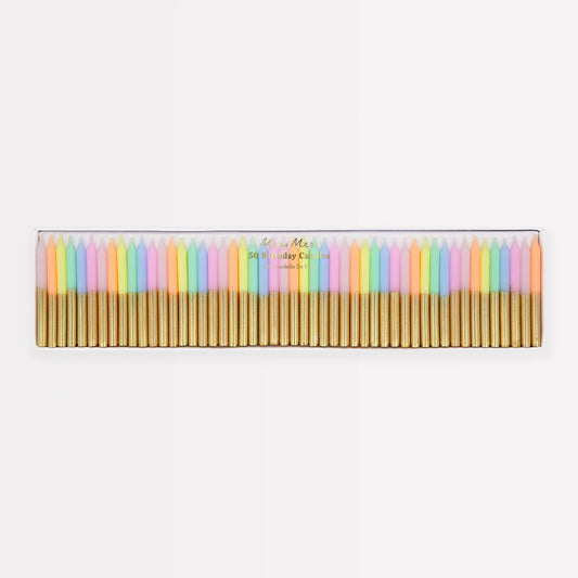 Pastel Mini Candles x50